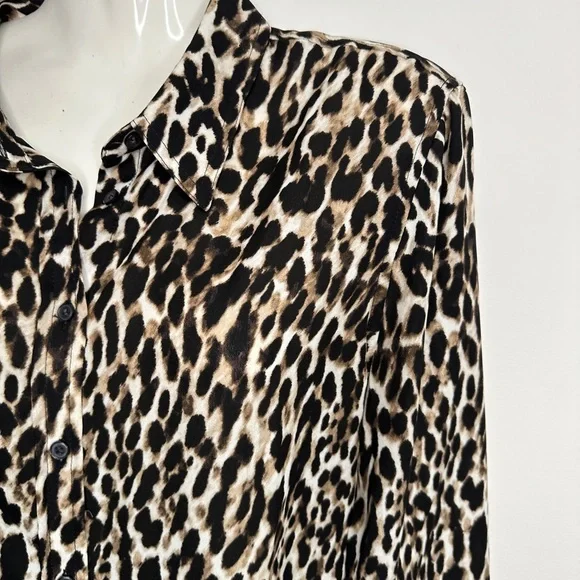 Banana Republic Dillon Classic Fit Long Sleeve Animal Print Medium - Picture 10 of 14
